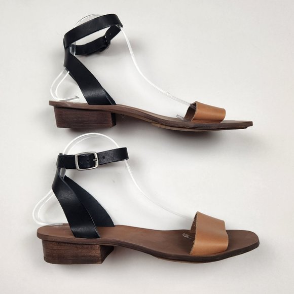 Madewell The Veronique Sandal in Colorblock Leather sz 10 - Picture 3 of 10